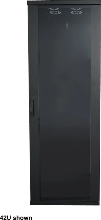 Intellinet Basic Line 19" Netzwerkschrank 32HE, Flatpack, Sicherheitsglastür, schwarz, 800mm tief
