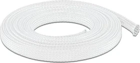 DeLOCK Geflechtschlauch dehnbar, 12mm, 5m, weiß