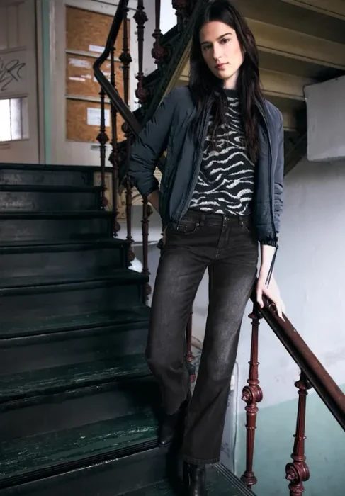 Street One Studio Bootcut Jeans black washed (Damen)