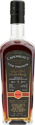Cadenhead's Ardnamurchan Chairman's Stock Cask Strength 5 Years Old 700ml