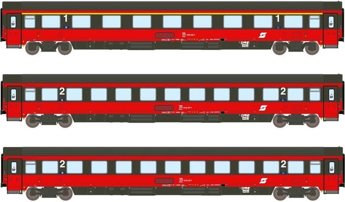 Arndt Spezial-Modelle - Spur N Personenwagen - 3er Set Personenwagen Amz+2xBmz ÖBB