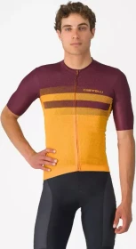 Castelli Simbolo Trikot kurzarm vivid orange/deep bordeaux (Herren)