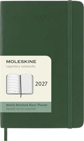 Moleskine Wochen-Notizkalender 1 Woche/1 Seite 2027, A6, Softcover, grün