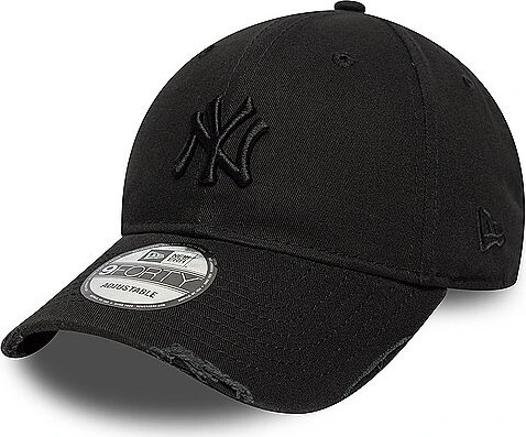New Era 9FORTY New York Yankees Distress Kappe schwarz