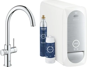 Grohe Blue Home Starter Set C-Auslauf hard graphite gebürstet