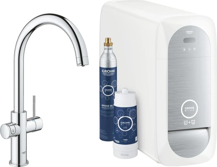 Grohe Blue Home Starter Set C-Auslauf hard graphite gebürstet