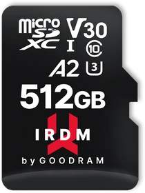 goodram M2AA IRDM MICROCARD R170/W120 512GB Kit, UHS-I U3, A2, Class 10