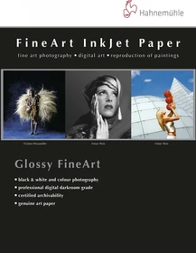 Hahnemühle FineArt Baryta Satin Inkjetpapier glänzend weiß, A3, 300g/m², 25 Blatt