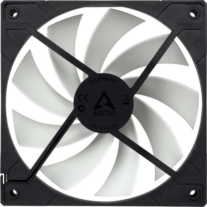ARCTIC F12 PWM PST schwarz/weiß, 120mm