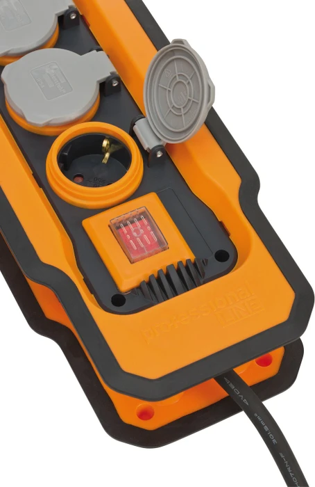 Brennenstuhl professionalLINE Steckdosen-Powerblock IP54, 4-fach, 8m, orange/anthrazit