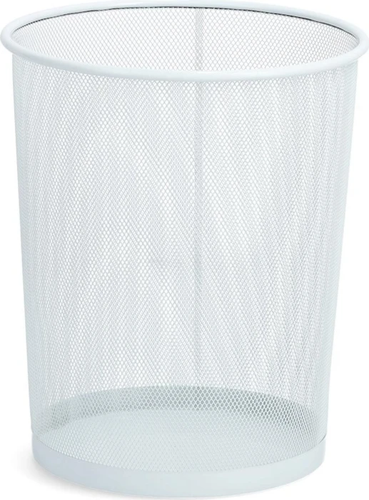 Zeller Mesh Papierkorb weiß