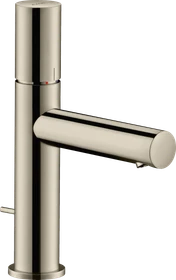 Hansgrohe Axor Uno Waschbeckenarmatur 110 mit Zerogriff und Zugstangen-Ablaufgarnitur polished nickel