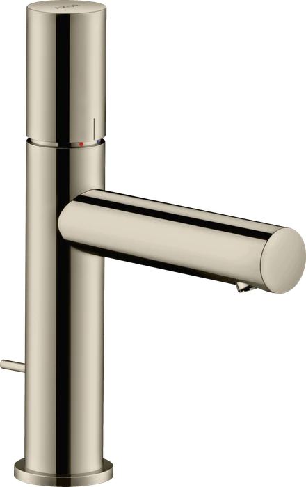 Hansgrohe Axor Uno Waschbeckenarmatur 110 mit Zerogriff und Zugstangen-Ablaufgarnitur polished nickel