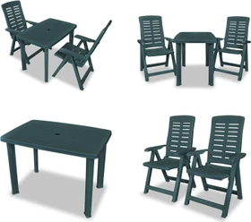 vidaXL Bistro-Set grün, 3-tlg.