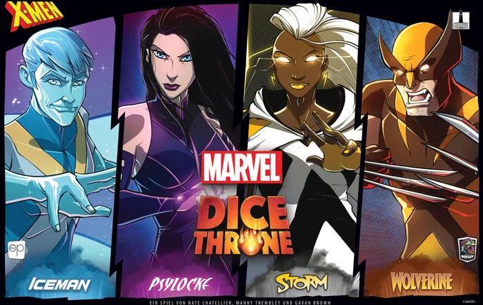 Marvel X-Men Dice Throne Iceman, Psylocke, Storm, Wolverine