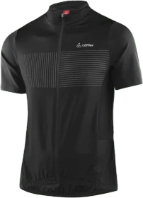 Löffler Cody Mid Full-Zip Trikot kurzarm schwarz (Herren)