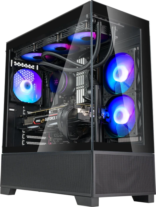 SilverStone Lucid 05, schwarz, Glasfenster