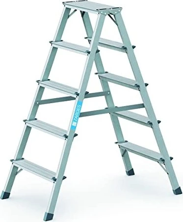 Zarges Scana B Alu 2-tlg. Stehleiter, 2x 5 Stufen