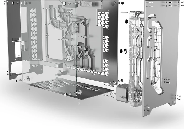 EK Water Blocks EK-Quantum Torsion A60 Silver Limited Edition, silber, Glasfenster