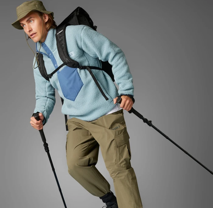 adidas Terrex Xploric High Pile Fleece Pullover magic grey (Herren)