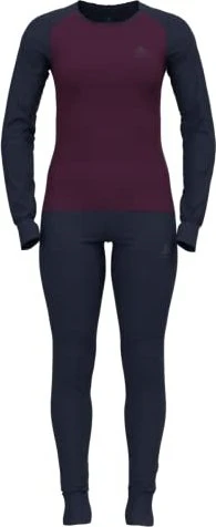 Odlo Active Warm Eco Set diving navy/pickled beet (Damen)