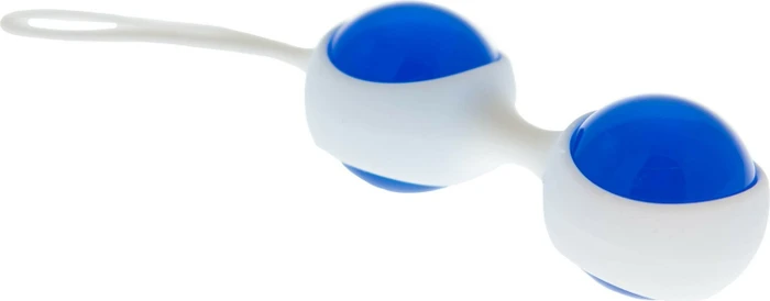 Glassvibrations Liebeskugeln Intensiv blau/weiß