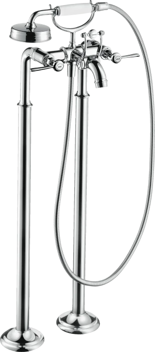 Hansgrohe Axor Montreux 2-Griff Wannenarmatur bodenstehend mit Hebelgriffen polished chrome