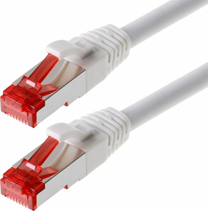 Helos Premium Patchkabel, Cat6, S/FTP, RJ-45/RJ-45, 1m, weiß