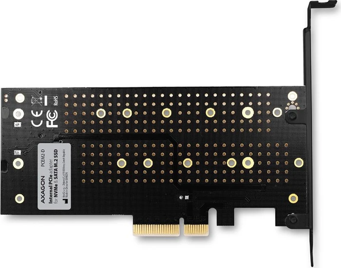 Axagon PCIe -> M.2 PCIe, SATA -> M.2 SATA, PCIe 3.0 x4