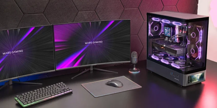 Mars Gaming MC-LCDPRO Black, Glasfenster