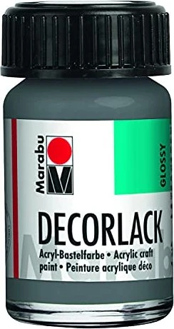 Marabu Decorlack Acryl Acrylfarbe, grau, 15ml