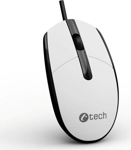 C-Tech WM-10W Wired Mouse weiß/schwarz, USB