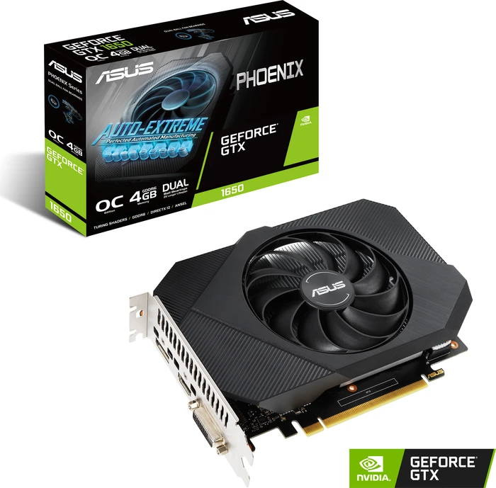 ASUS Phoenix GeForce GTX 1650 OC P, PH-GTX1650-O4GD6-P, 4GB GDDR6, DVI, HDMI, DP
