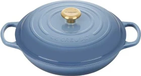 Le Creuset Gourmet-Profitopf Bräter aus Gusseisen rund 30cm 3.5l chambray