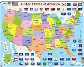 Larsen K12 USA politische Lernkarte