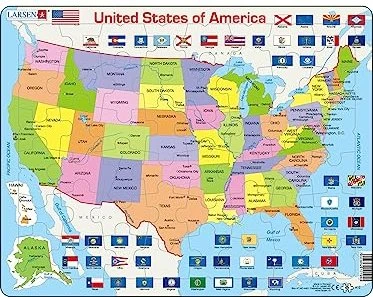 Larsen K12 USA politische Lernkarte