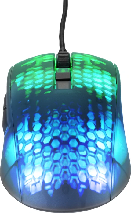 Deltaco DM310 RGB Ultralight Gaming Mouse schwarz/transluzent, USB
