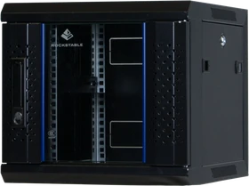 Rockstable 10" Wandschrank 6HE, Sicherheitsglastür, IP2X, schwarz, 450mm tief
