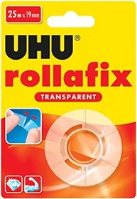 UHU rollafix Transparent transparent, Klebestreifen, 19mm/25m, 1 Stück