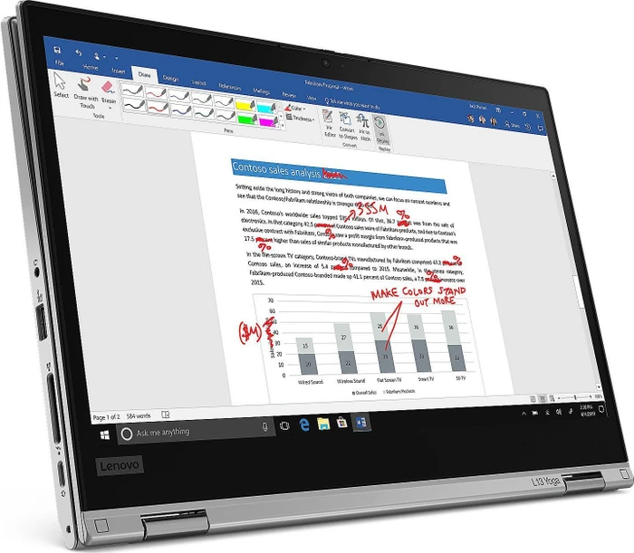Lenovo ThinkPad L13 Yoga G2 (Intel), silber, Core i5-1135G7, 8GB RAM, 256GB SSD, DE