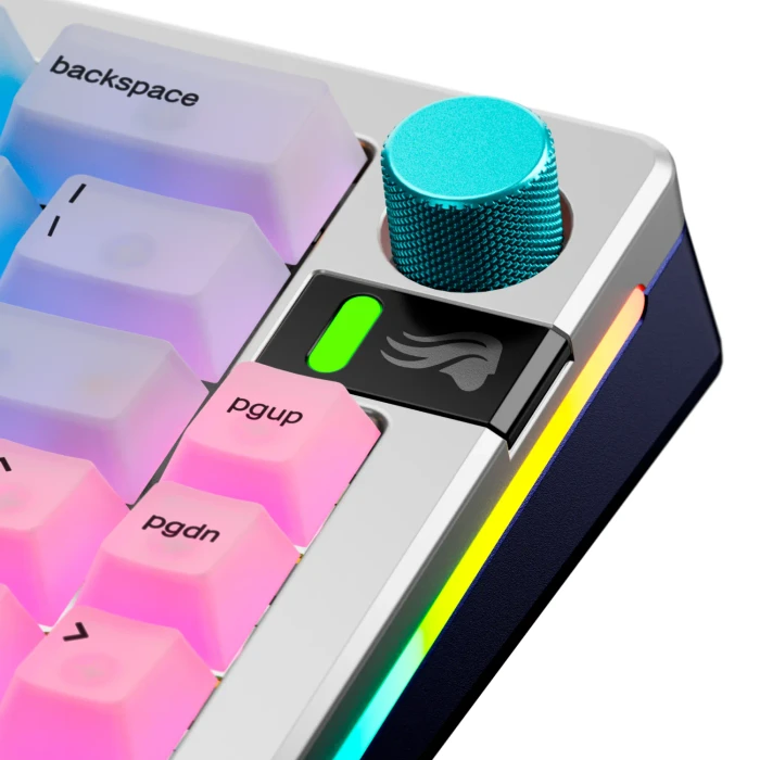 Glorious Gaming Rotary Knob für GMMK 3 PRO Tastatur und GMMK Numpads, Aluminium, Arctic Blue, blau, 1 Taste