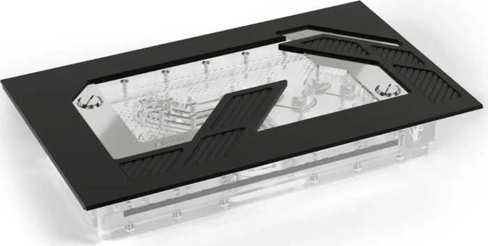Alphacool Apex Distro Plate Dark Base Pro 901 Black VPP/D5, schwarz, Verteilerplatte