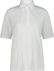 CMP Stretch Pique Uni Poloshirt kurzarm bianco/acqua (Damen)