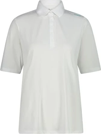CMP Stretch Pique Uni Poloshirt kurzarm bianco/acqua (Damen)