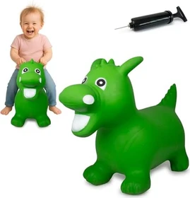 Jamara Hüpftier Drache grün mit Pumpe
