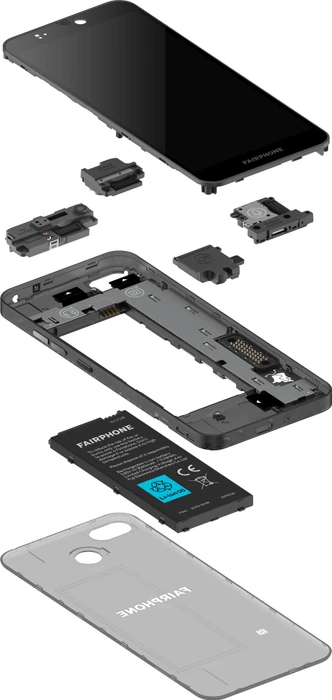 Fairphone 3 schwarz/transparent
