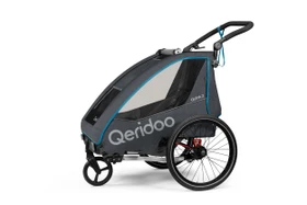 Qeridoo QUPA 2 Fahrradanhänger blau (Modell 2023)