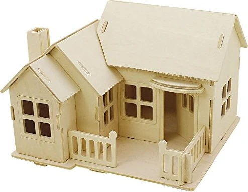 Creativ Company 3D-Figuren zum Zusammensetzen Haus mit Terrasse
