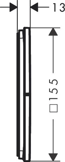Hansgrohe Axor ShowerSelect ID eckig Kontrollfeld Ventil für 3 Verbraucher chrom