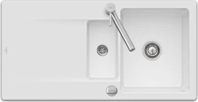 Villeroy & Boch Siluet 60 R Einbau Becken reversibel mit Ablauffernbedienung snow white